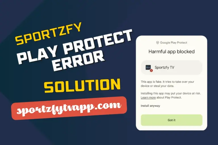 Sportzfy Play Protect Error